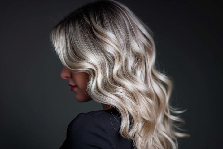 Balayage caramel et ombré hair sur cheveux châtains - salon Mylaa Evans Clermont-Ferrand