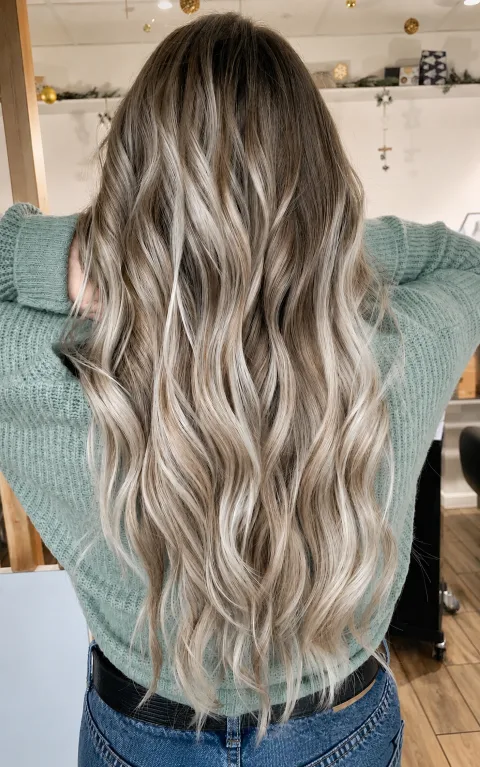 balayage blond mylaa evans coiffeur clermont ferrand